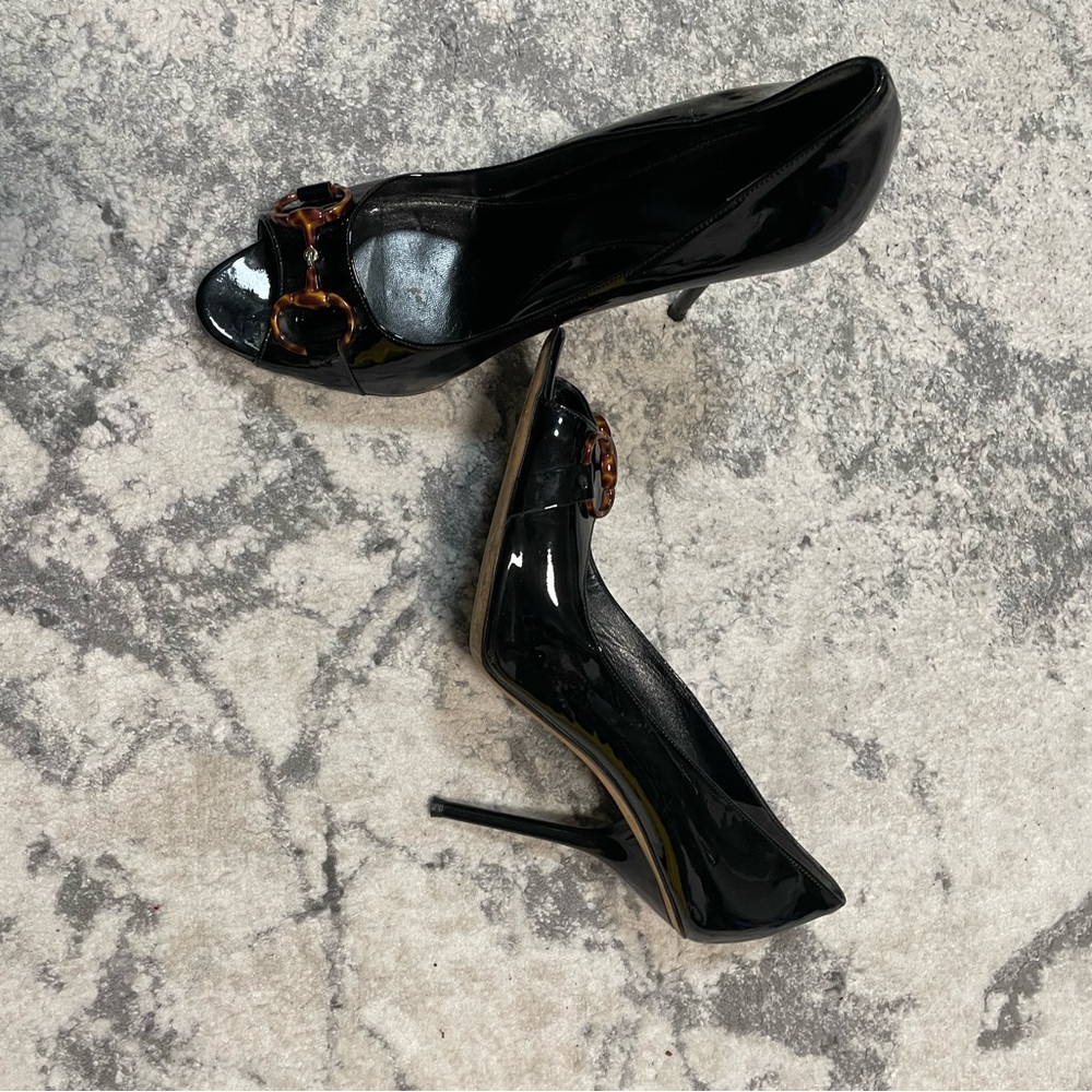 Gucci Black Heels with Tortoiseshell horse-bit - Picture 3 of 3
